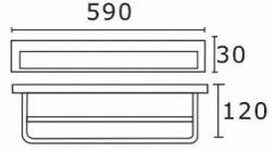 RECXIS Double Towel Rail 600mm