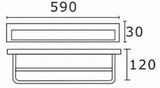 RECXIS Double Towel Rail 600mm