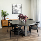 Reed Teak Armchair – Black 0.57m