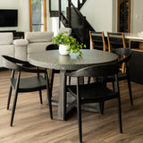 Reed Teak Armchair – Black 0.57m