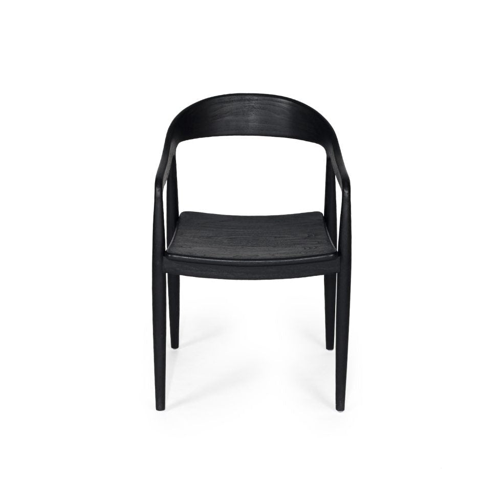 Reed Teak Armchair – Black 0.57m