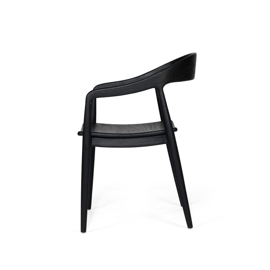 Reed Teak Armchair – Black 0.57m