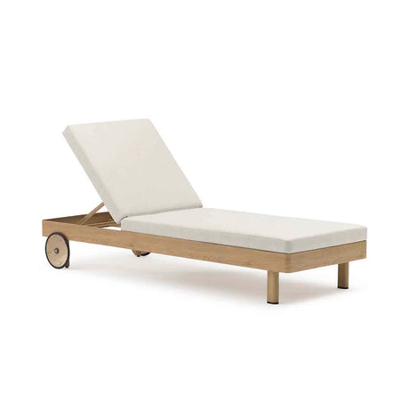 Regina Outdoor Aluminium Sunlounger in Teak Look
