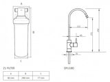 Puretec Z18 Quick-Twist Undersink Inline Water Filter Package