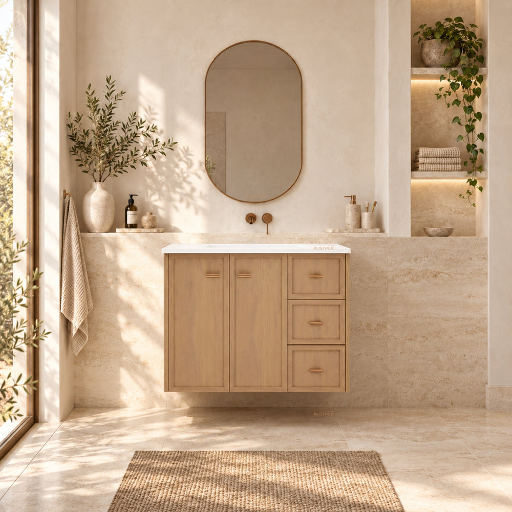 Riva Tofino Wall Hung Vanity Coastal Oak 