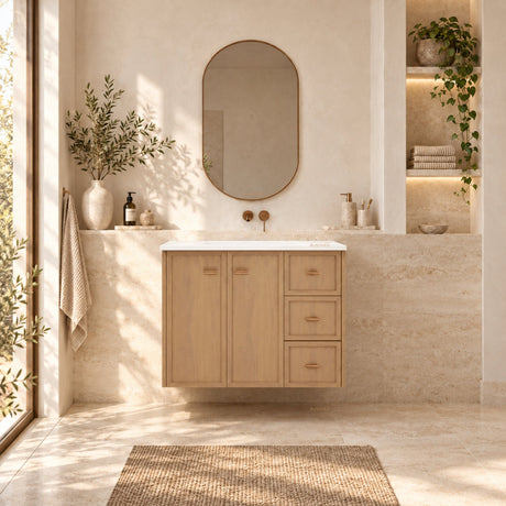 Riva Tofino Wall Hung Vanity Coastal Oak 