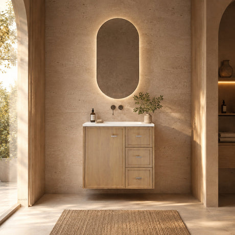 Riva Tofino Wall Hung Vanity Coastal Oak 