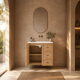 Riva Tofino Wall Hung Vanity Coastal Oak 