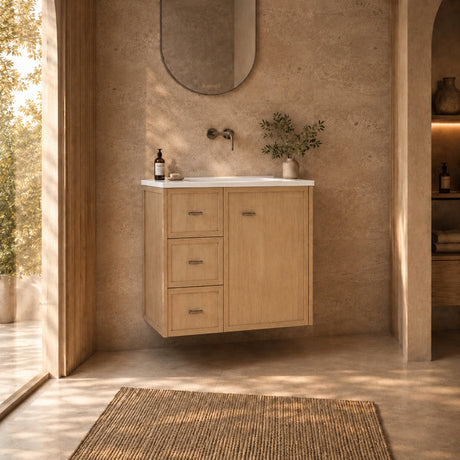 Riva Tofino Wall Hung Vanity Coastal Oak 
