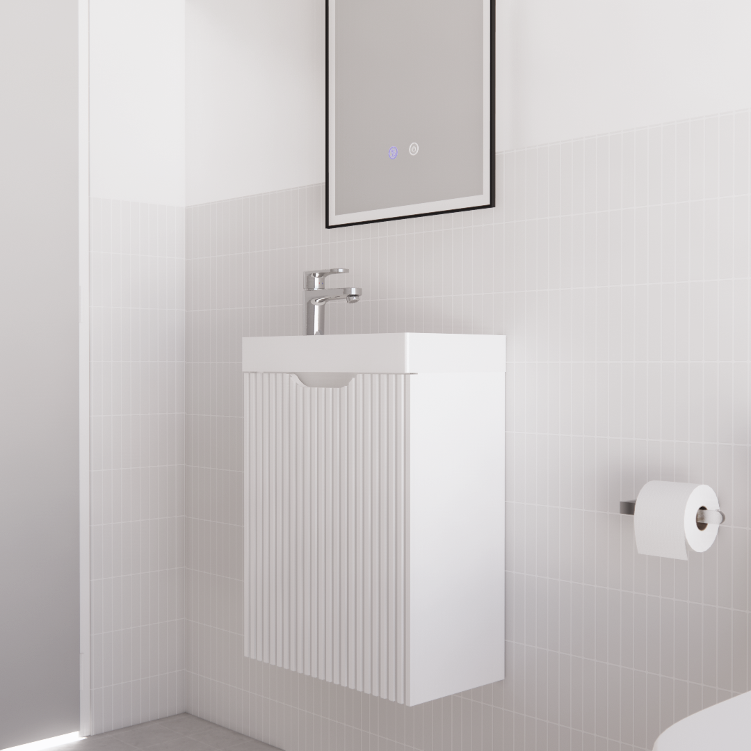 ABS Vienna Mini Wall Hung Vanity 450 (Matte White)