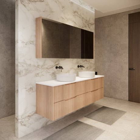 Riva BALI Wall Hung Vanity American Oak 