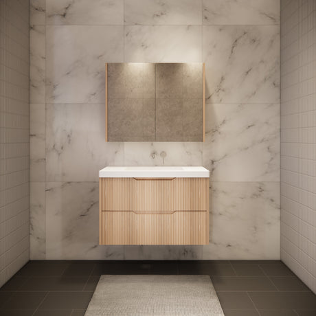 Riva BALI Wall Hung Vanity American Oak 