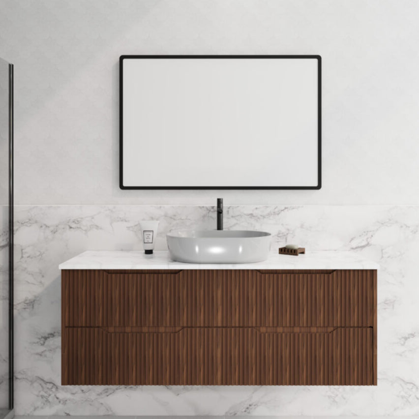 Riva BALI Wall Hung Vanity Brown Oak (All Sizes)