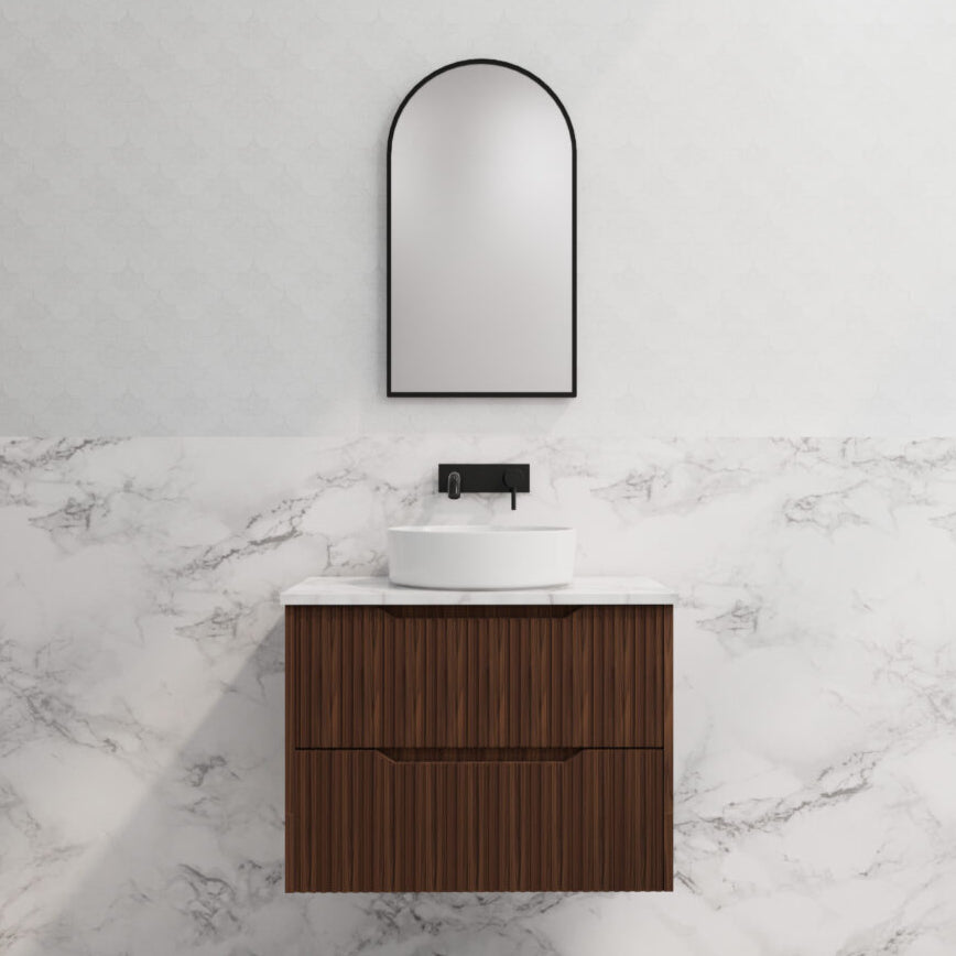 Riva BALI Wall Hung Vanity Brown Oak (All Sizes)