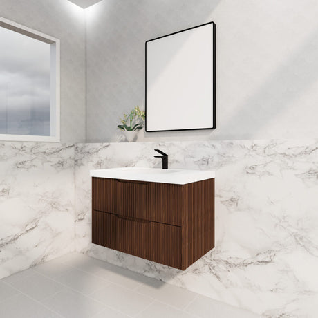 Riva BALI Wall Hung Vanity Brown Oak (All Sizes)