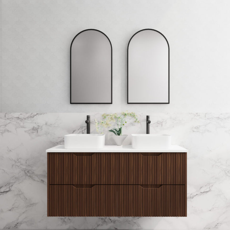Riva BALI Wall Hung Vanity Brown Oak (All Sizes)
