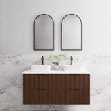 Riva BALI Wall Hung Vanity Brown Oak (All Sizes)