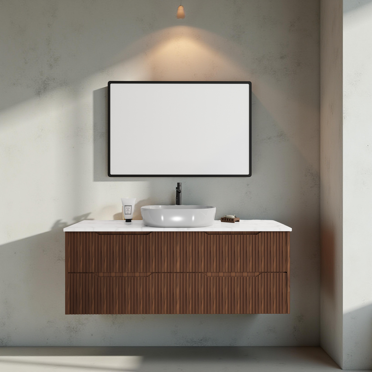 Riva BALI Wall Hung Vanity Brown Oak 