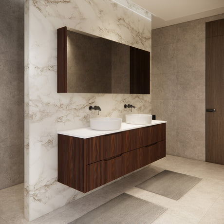 Riva BALI Wall Hung Vanity Brown Oak 