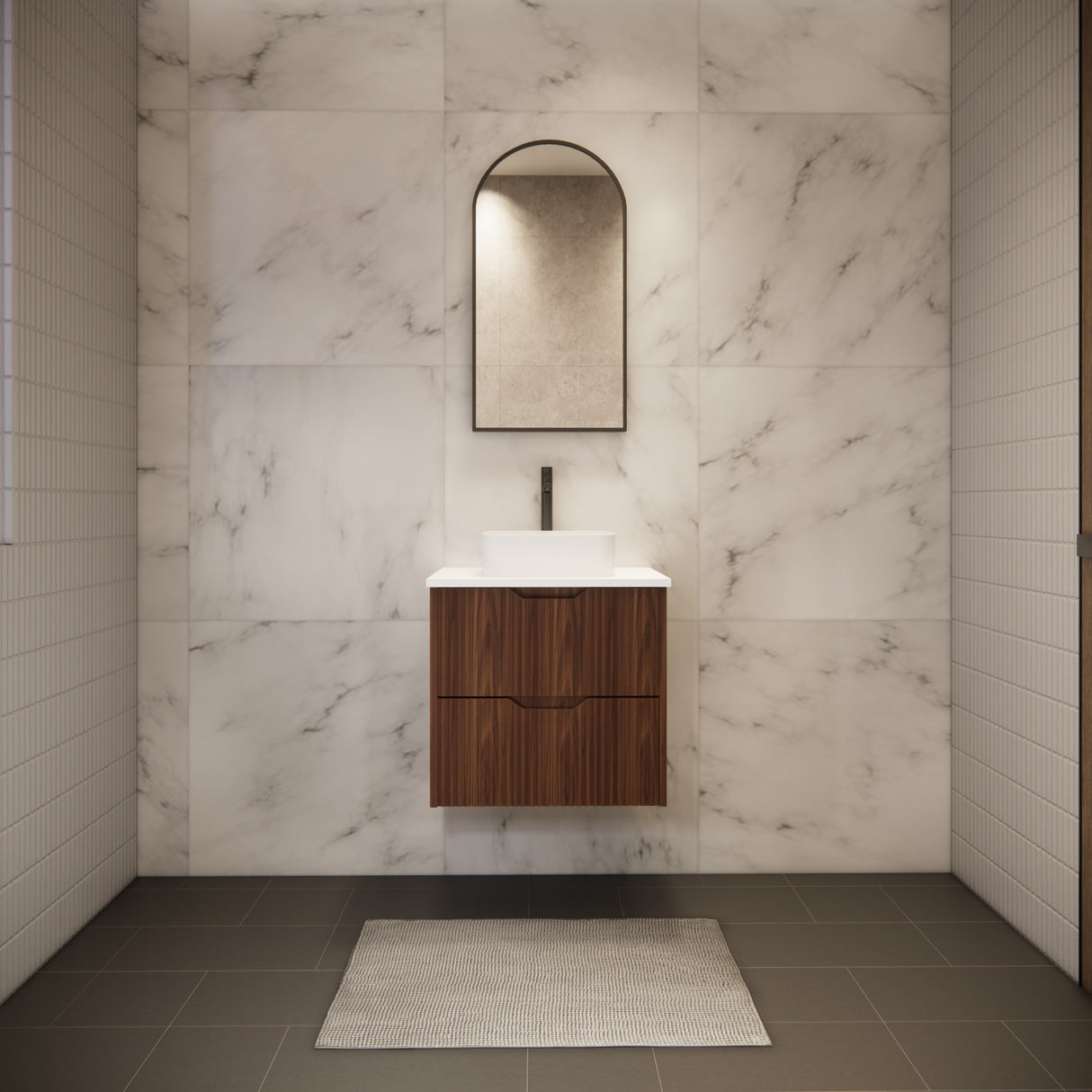 Riva BALI Wall Hung Vanity Brown Oak 