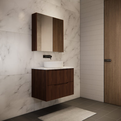 Riva BALI Wall Hung Vanity Brown Oak 