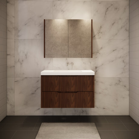 Riva BALI Wall Hung Vanity Brown Oak 
