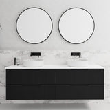 Riva BALI Wall Hung Vanity Matte Black (All Sizes)