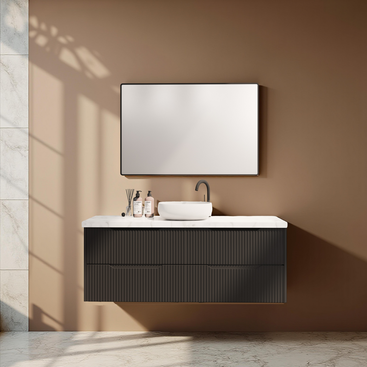 Riva BALI Wall Hung Vanity Matte Black