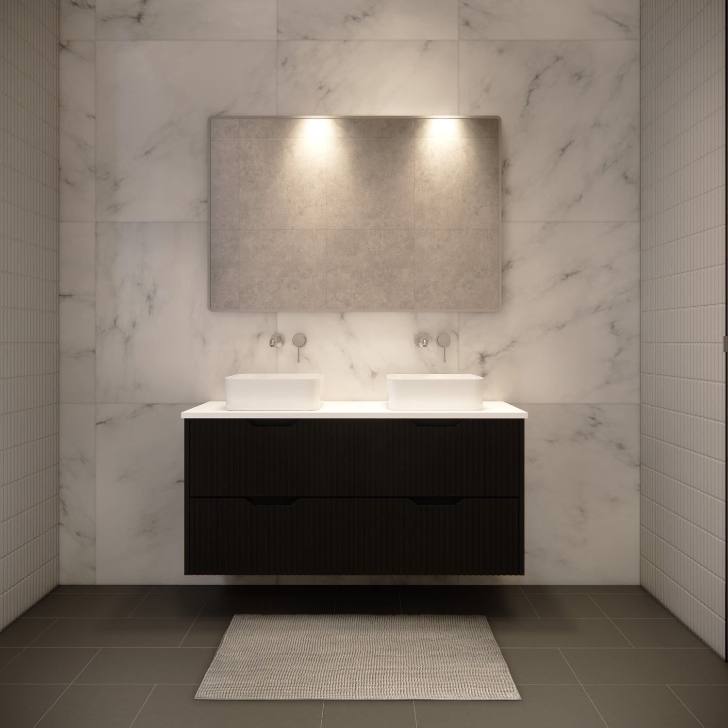 Riva BALI Wall Hung Vanity Matte Black
