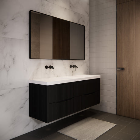 Riva BALI Wall Hung Vanity Matte Black