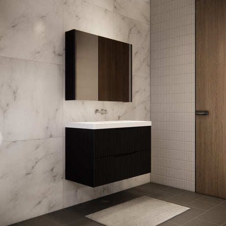 Riva BALI Wall Hung Vanity Matte Black