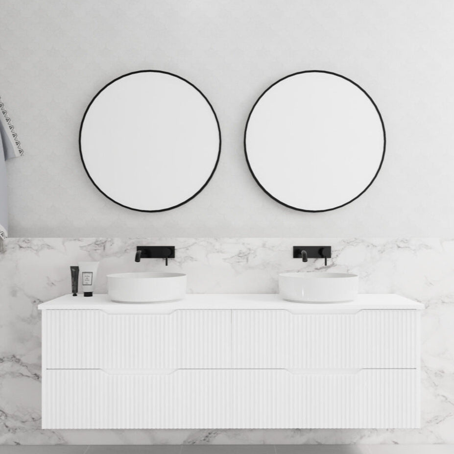 Riva BALI Wall Hung Vanity Matte White (All Sizes)