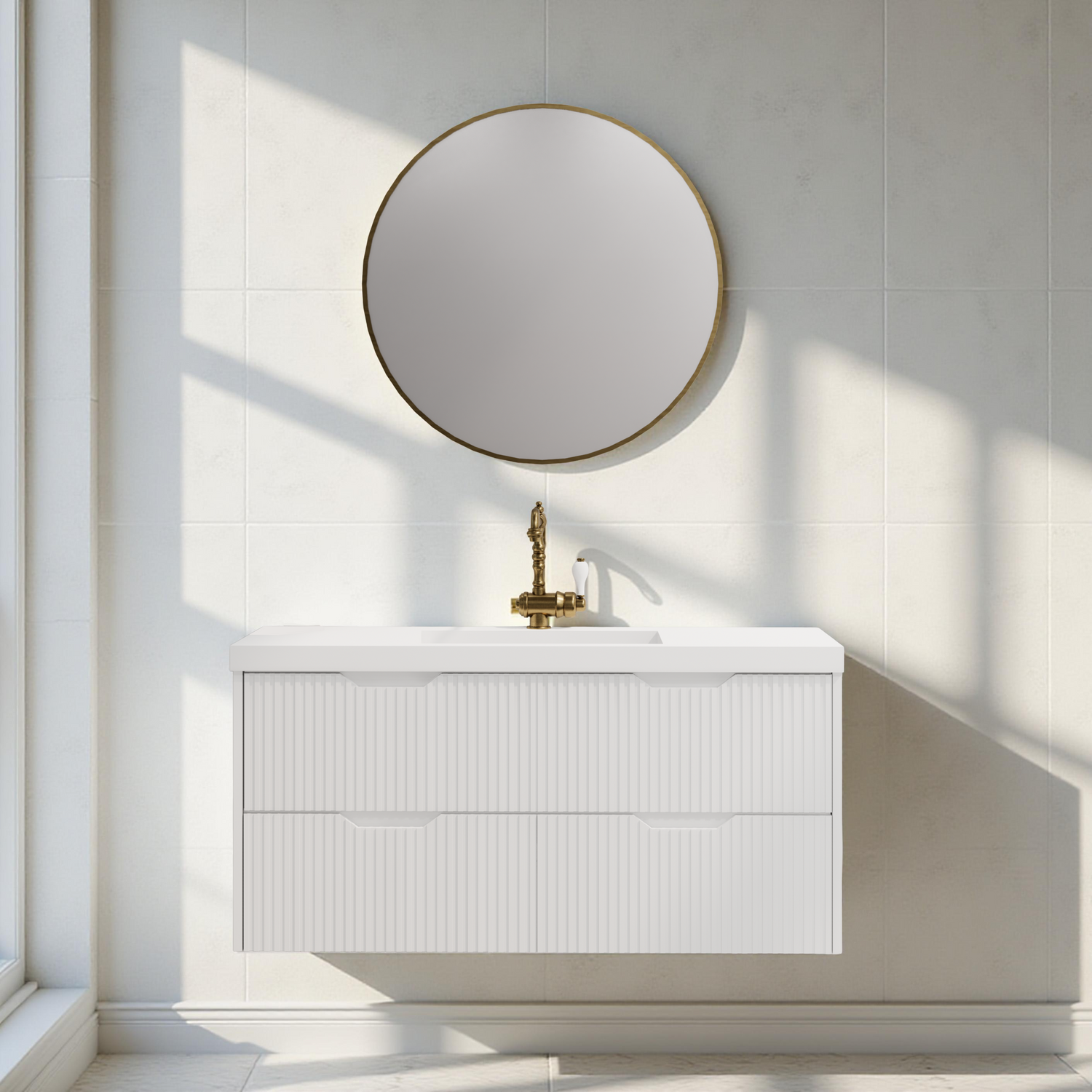 Riva BALI Wall Hung Vanity Matte White