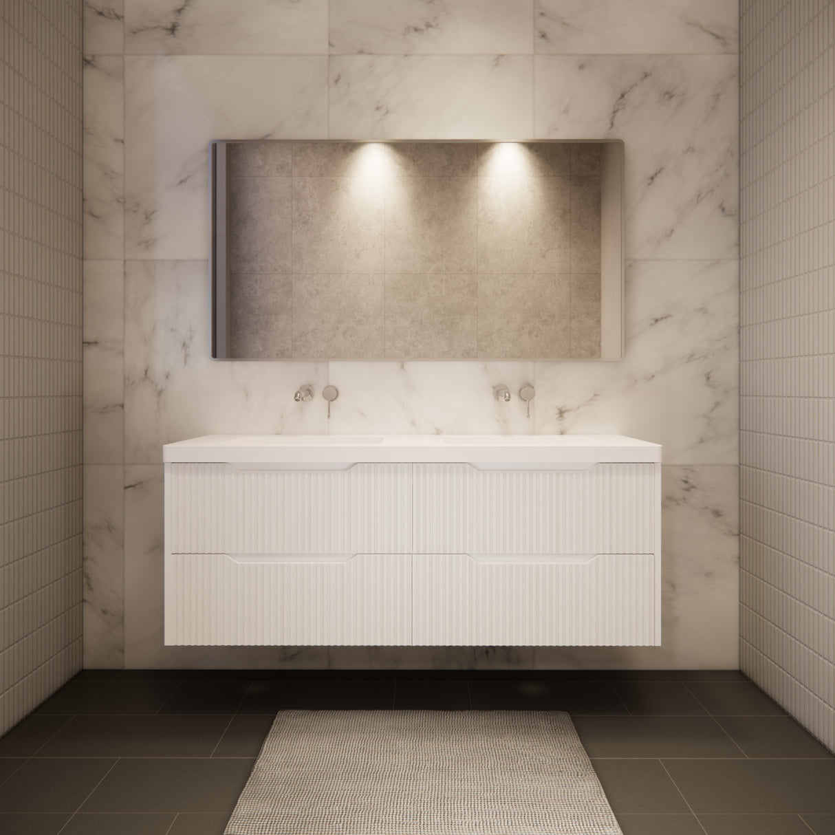 Riva BALI Wall Hung Vanity Matte White