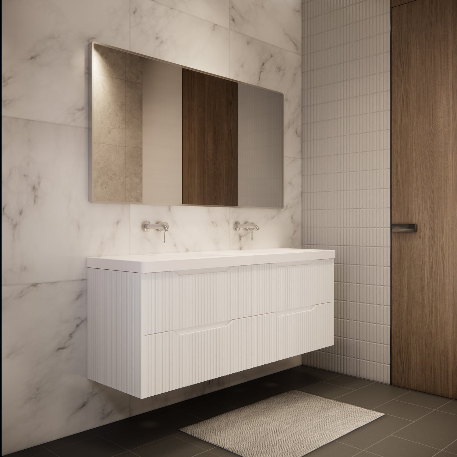Riva BALI Wall Hung Vanity Matte White