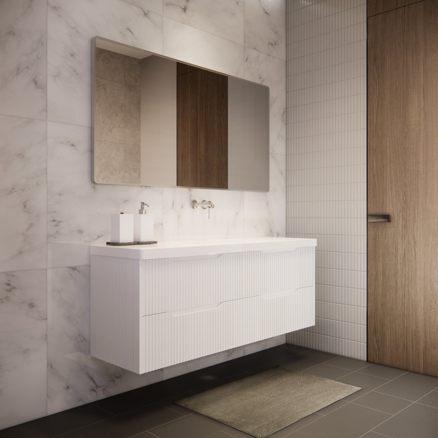 Riva BALI Wall Hung Vanity Matte White
