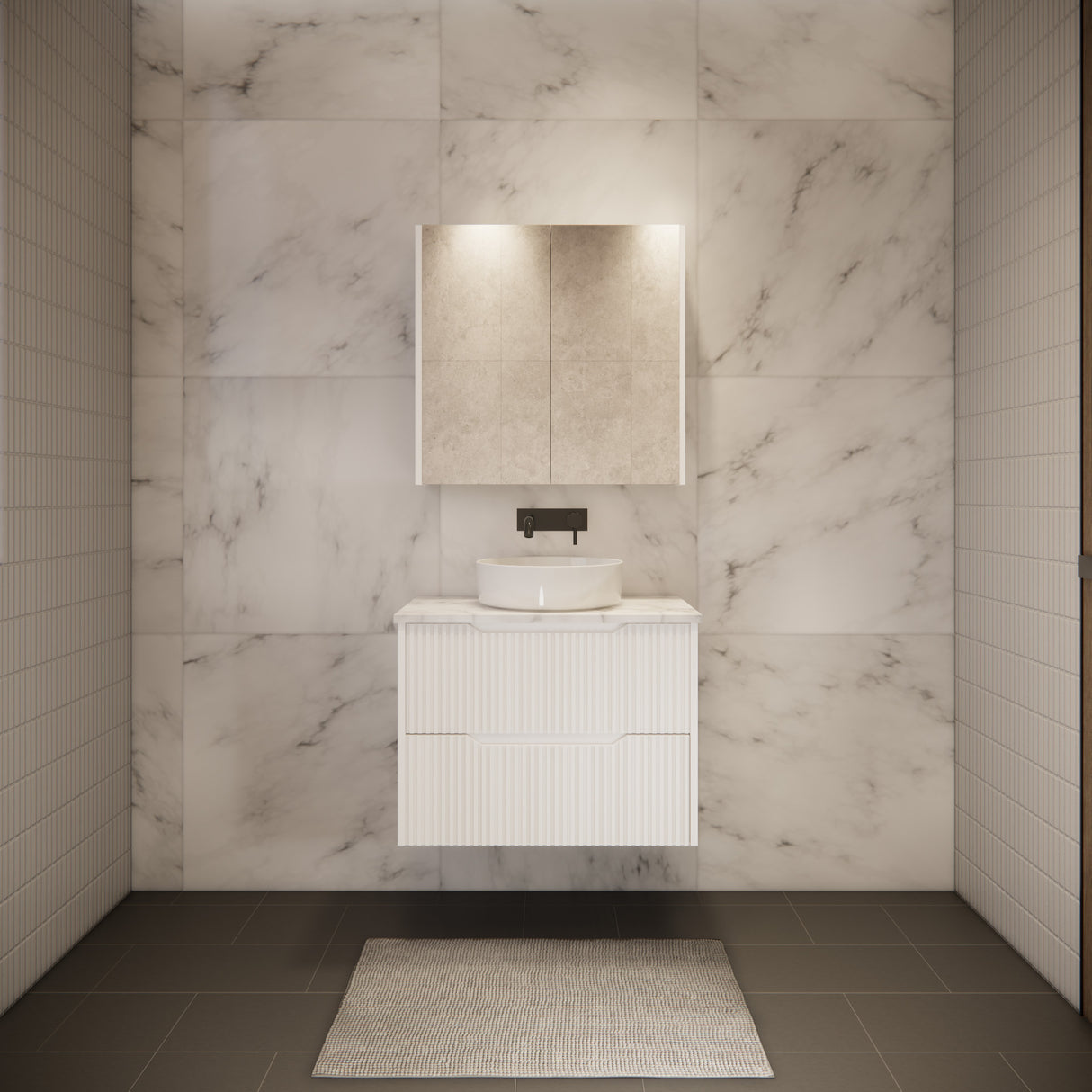 Riva BALI Wall Hung Vanity Matte White