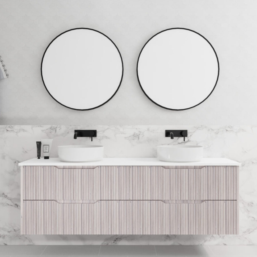 Riva BALI Wall Hung Vanity White Oak (All Sizes)