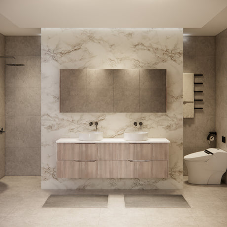 Riva BALI Wall Hung Vanity White Oak 