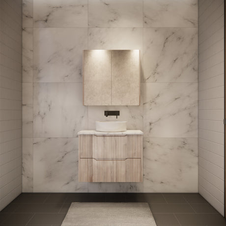 Riva BALI Wall Hung Vanity White Oak 
