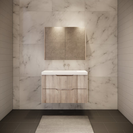 Riva BALI Wall Hung Vanity White Oak 
