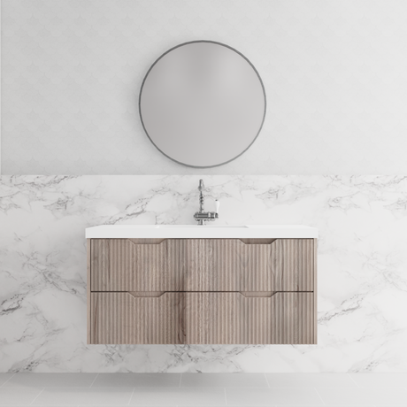 Riva BALI Wall Hung Vanity White Oak 