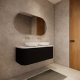 Riva BERGEN Curved Wall Hung Vanity (Matte Black)