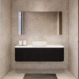 Riva BERGEN Curved Wall Hung Vanity (Matte Black)