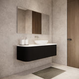 Riva BERGEN Curved Wall Hung Vanity (Matte Black)