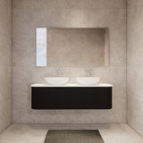Riva BERGEN Curved Wall Hung Vanity (Matte Black)