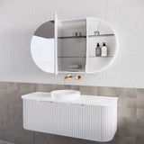 Riva BERGEN Curved Wall Hung Vanity (Matte White) (All Sizes)
