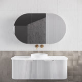 Riva BERGEN Curved Wall Hung Vanity (Matte White) (All Sizes)