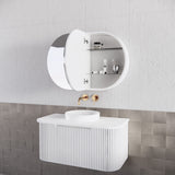 Riva BERGEN Curved Wall Hung Vanity (Matte White) (All Sizes)