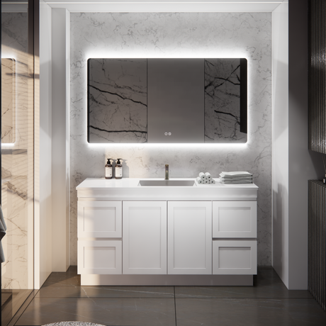 Riva HAWAII Wall Hung Vanity Matte White 